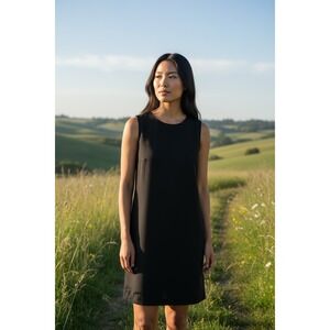 Cynthia Rowley Black 100% Silk Sleeveless Sheath Dress New Size 10 Chic Trendy #